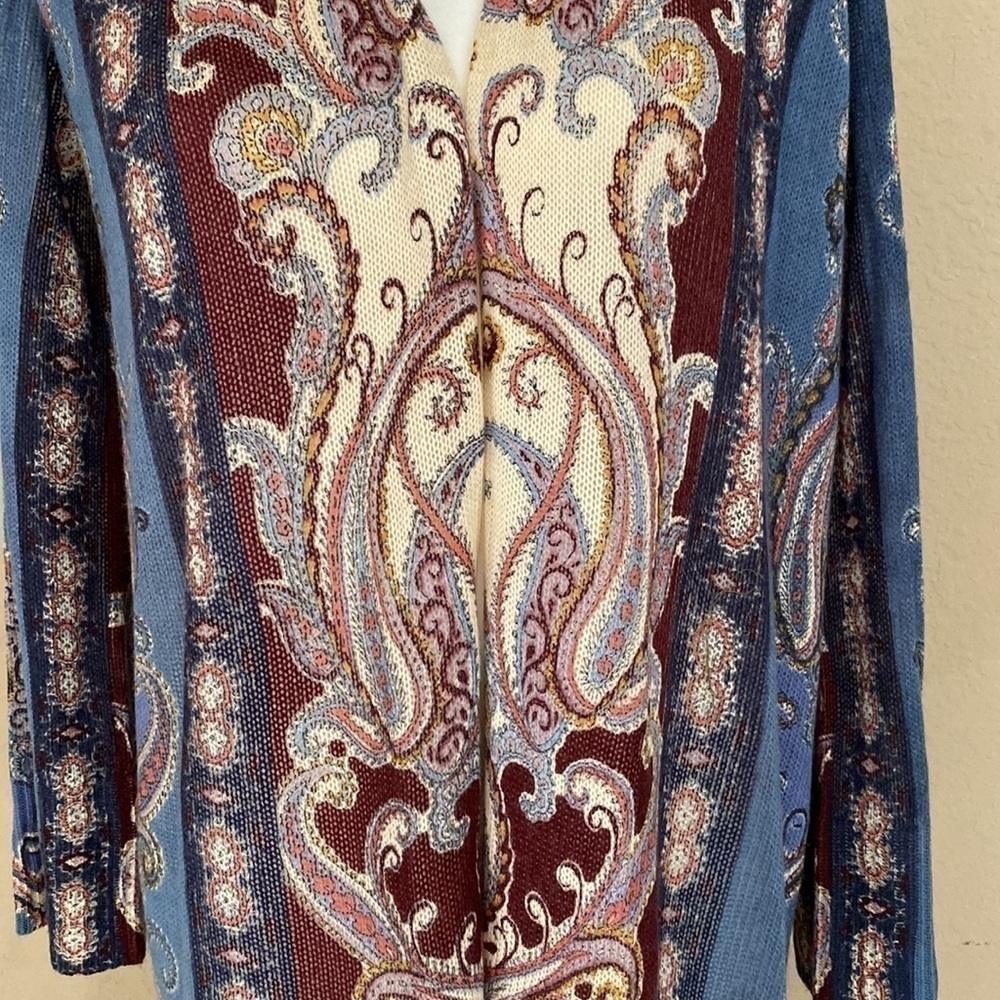 Chico’s Scroll-print cardigan size 0 - Picture 6 of 11